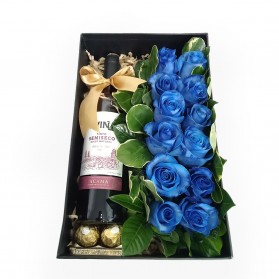 Detalle de rosas azules