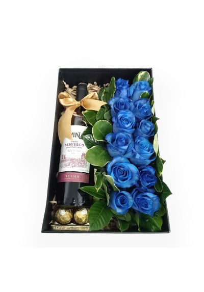 Detalle de rosas azules